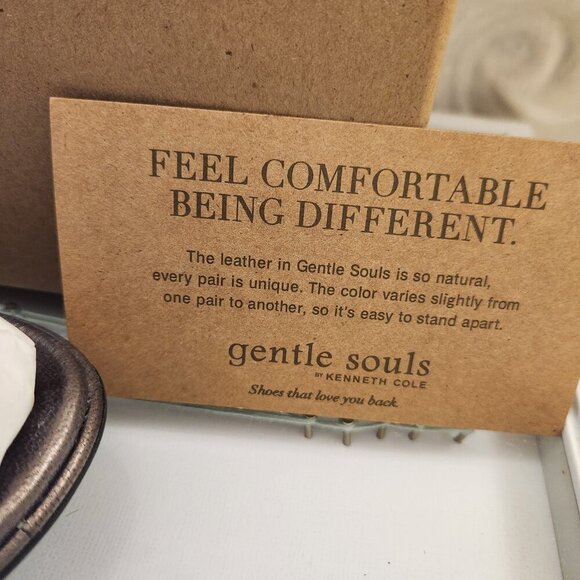 Gentle Souls "Lark Elastic" Flat Sandals in Pewter. NIB. Size 9 - Picture 3 of 12